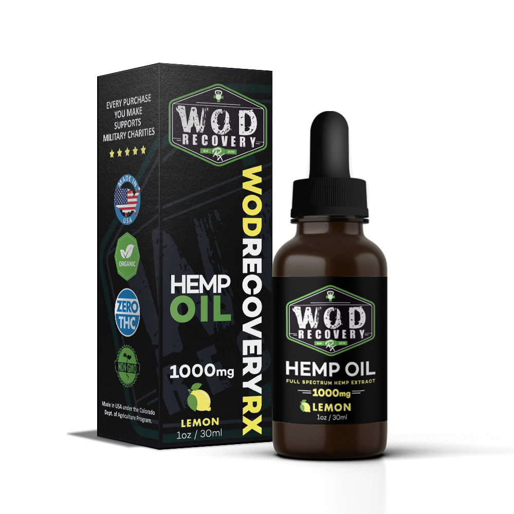 Wod Recovery Rx 1000mg Lemon CBD Oil